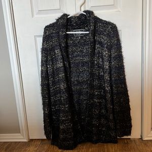 Lucky Brand Fuzzy Shine Stripe Cardigan